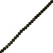 Perles &agrave; facettes 4x3mm disque Heishi Noir