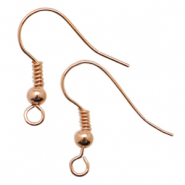 Boucles d'oreilles crochets en métal DQ Doré rosé (sans nickel)