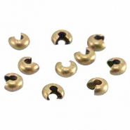 Appr&ecirc;ts en m&eacute;tal DQ cache perles &agrave; &eacute;craser 5mm Bronze antique (sans nickel)