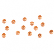 M&eacute;tal DQ perles &agrave; &eacute;craser 2mm Dor&eacute; ros&eacute; (sans nickel)