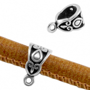 M&eacute;tal DQ anneau d&eacute;co avec &oelig;illet Argent&eacute; antique (sans nickel)