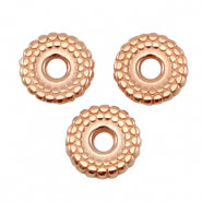 Perles en m&eacute;tal DQ disque 8mm d&eacute;co Dor&eacute; ros&eacute; (sans nickel)
