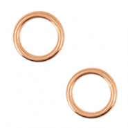 Breloques en m&eacute;tal DQ cercle 12mm Dor&eacute; ros&eacute; (sans nickel)