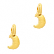Breloques en m&eacute;tal DQ lune Dor&eacute; (sans nickel)