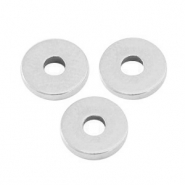 Perles en métal DQ rondelle 6x1mm Argenté antique (sans nickel)