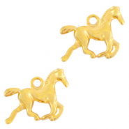 Breloques en m&eacute;tal DQ cheval Dor&eacute; (sans nickel)