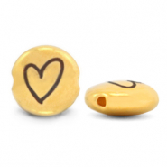 Perles en métal DQ 7mm coeur Doré (sans nickel)