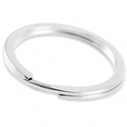 Appr&ecirc;ts en m&eacute;tal DQ anneau porte-cl&eacute;s 35mm Argent&eacute; antique (sans nickel)