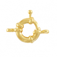 Apprêts en métal DQ fermoir bouée 13mm avec anneaux Doré (sans nickel)