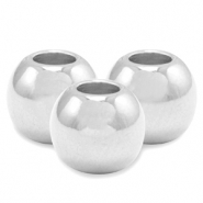 Perles en m&eacute;tal DQ 8mm Argent&eacute; antique (sans nickel)