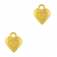 Breloques en métal DQ coeur Doré (sans nickel)