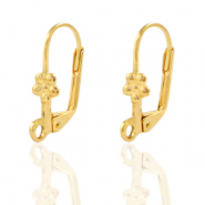 Appr&ecirc;ts en m&eacute;tal DQ boucles d'oreilles dormeuses fleur Dor&eacute; (sans nickel)