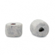 Perles en c&eacute;ramique DQ grecque 5mm Gris