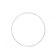 Appr&ecirc;ts en m&eacute;tal DQ anneau ferm&eacute; 20mm Argent&eacute; antique (sans nickel)