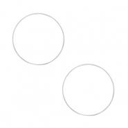 Appr&ecirc;ts en m&eacute;tal DQ anneau ferm&eacute; 10mm Argent&eacute; antique (sans nickel)