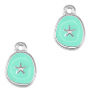 Breloques en métal DQ étoile de mer Argenté antique-bleu veraman (sans nickel)