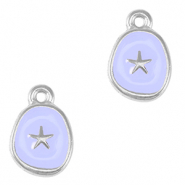Breloques en métal DQ étoile de mer Argenté antique-violet lavande (sans nickel)