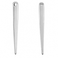 Breloques en métal DQ cône Argenté antique (sans nickel)