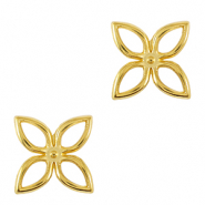 Breloques en m&eacute;tal DQ breloque / connecteur fleur Dor&eacute; (sans nickel)