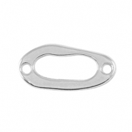 Breloques en m&eacute;tal DQ connecteur ovale Argent&eacute; antique (sans nickel)