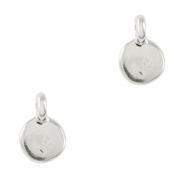Breloques en métal DQ irrégulier Argenté antique (sans nickel)