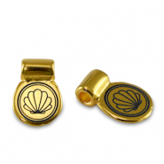 Poussoirs en m&eacute;tal DQ coquillage Dor&eacute; (sans nickel)