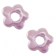 Perles en céramique DQ grecque fleur Violet lavande