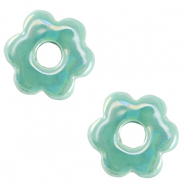 Perles en céramique DQ grecque fleur Turquoise