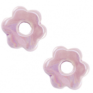 Perles en céramique DQ grecque fleur Violet lavande