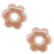 Perles en céramique DQ grecque fleur Rose blush