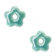 Perles en céramique DQ grecque fleur Turquoise