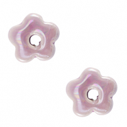 Perles en céramique DQ grecque fleur Violet lavande