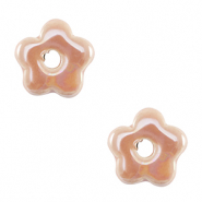 Perles en céramique DQ grecque fleur Rose blush