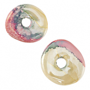 Perles en céramique DQ grecque donut Multicolore