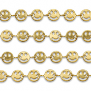 Appr&ecirc;ts en acier Inox cha&icirc;ne maille jaseron smiley D&oacute;re