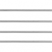 Appr&ecirc;ts en acier Inox cha&icirc;ne maille jaseron serpentine Argent&eacute;