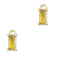 Pendentifs en verre Crystal glass rectangle Jaune-dor&eacute;