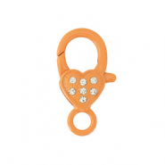 Appr&ecirc;ts color&eacute;s fermoir mousqueton coeur Orange