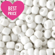 Perles de rocailles 6/0 (4mm) Blanc
