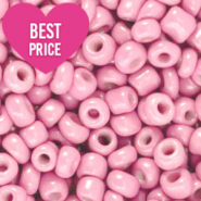 Perles de rocailles 6/0 (4mm) Jolie rose