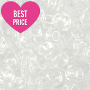 Perles de rocailles 6/0 (4mm) Crystal transparent