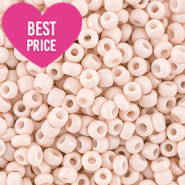 Perles de rocailles 6/0 (4mm) Beige p&ecirc;che