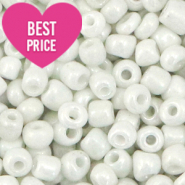 Perles de rocailles 12/0 (2 mm) Blanc perle brillant