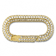 M&eacute;tal TQ laiton mousqueton ovale Dor&eacute;