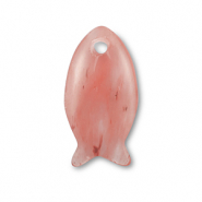 Pierres naturelles pendentifs Quartz poisson Transparent rouge corail