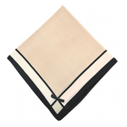 Foulard avec n&oelig;ud Marron clair-blanc-noir