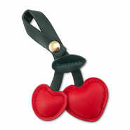 Pendentifs accroche-regard cerises Vert fonc&eacute;-rouge