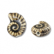 Perles en céramique coquille Marron clair
