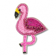 Broches flamant Rose-jaune-noir