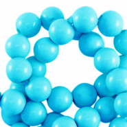 Perles acryliques 6 mm brillant Bleu turquoise